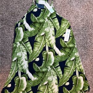 NWT French Grey Green and Blue Midi Dress Size Large